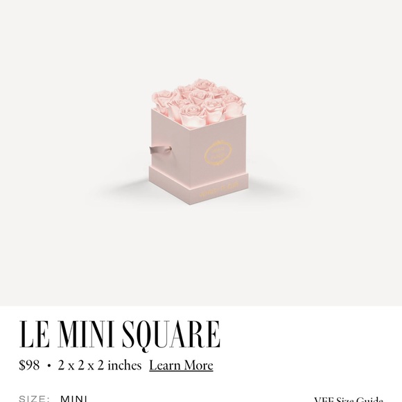 Venus et fluer le petit mini blush suede box blush roses new - Picture 5 of 5